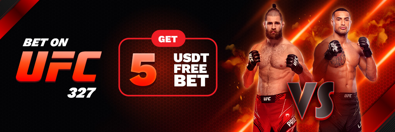 🥊 UFC 327 Main Event Special Offer - Get 5 USDT Free Bet