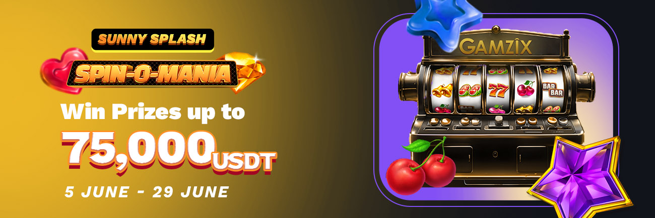 Sunny Splash Tournament by Gamzix – 75,000 USDT Prize Pool!