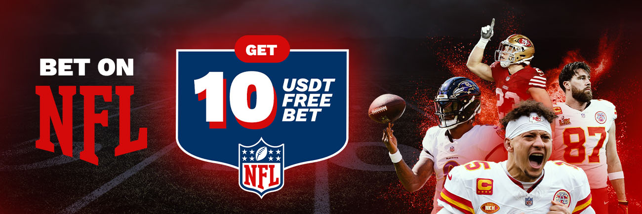Bet on the NFL and Get 10 USDT Free Bet!