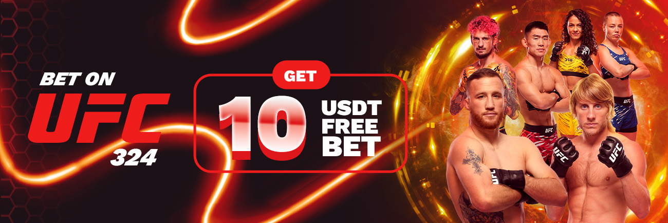 Bet on UFC 324 and get 10 USDT Free Bet