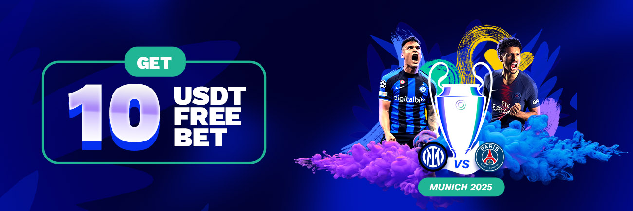 Celebrate the Uefa Champions League Final and win 10 USDT Free Bet