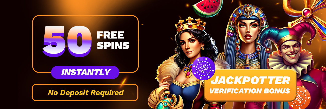 Jackpotter Level 3 Verification Bonus - Get 50 Free Spins Instantly! No Deposit Required!