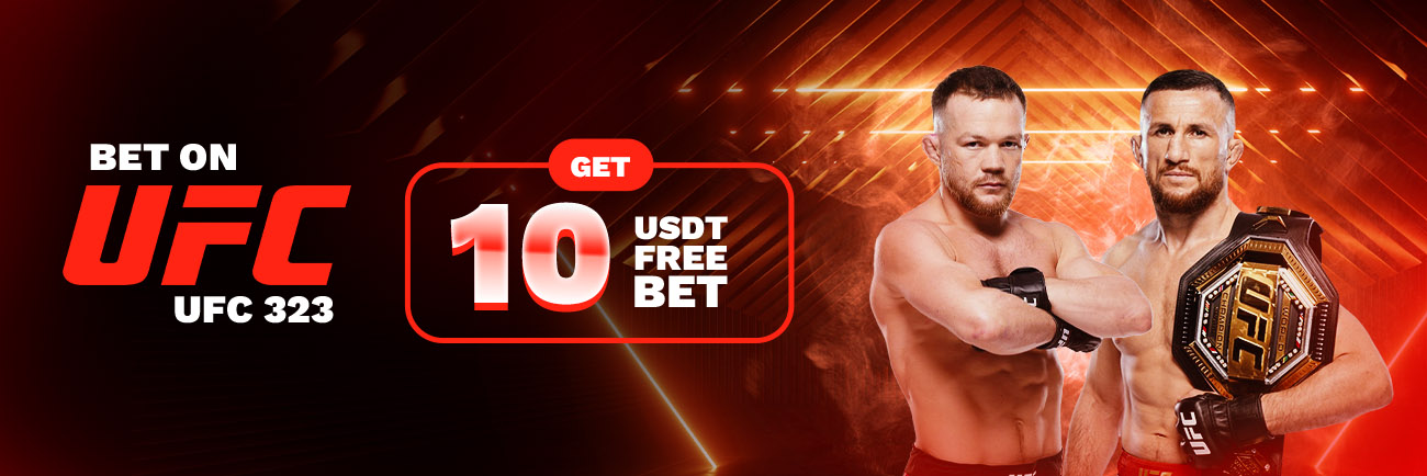 Place a winning bet on the UFC 323 Main Event: Merab Dvalishvili vs Petr Yan and get a 10 USDT Free Bet!