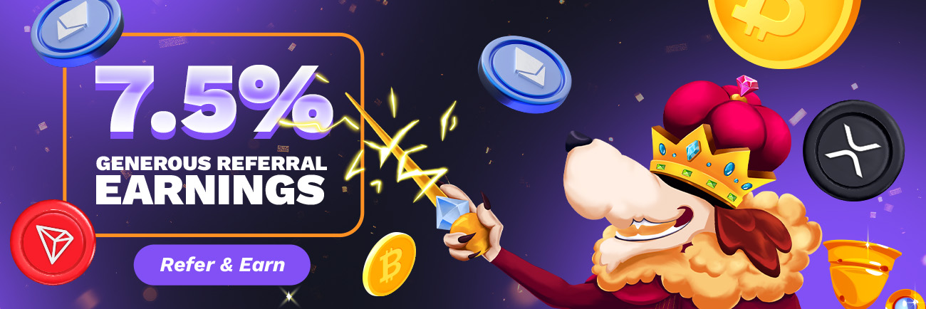 Generous Referral Earnings – 7.5% at Jackpotter!