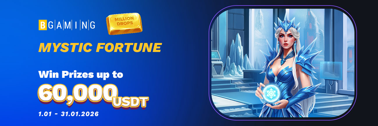 BGaming's Million Drops: Mystic Fortune  is now available on Jackpotter – with a chance to win 60,000 USDT!